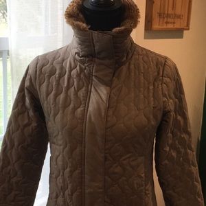 Women's Quilted Tan Jacket